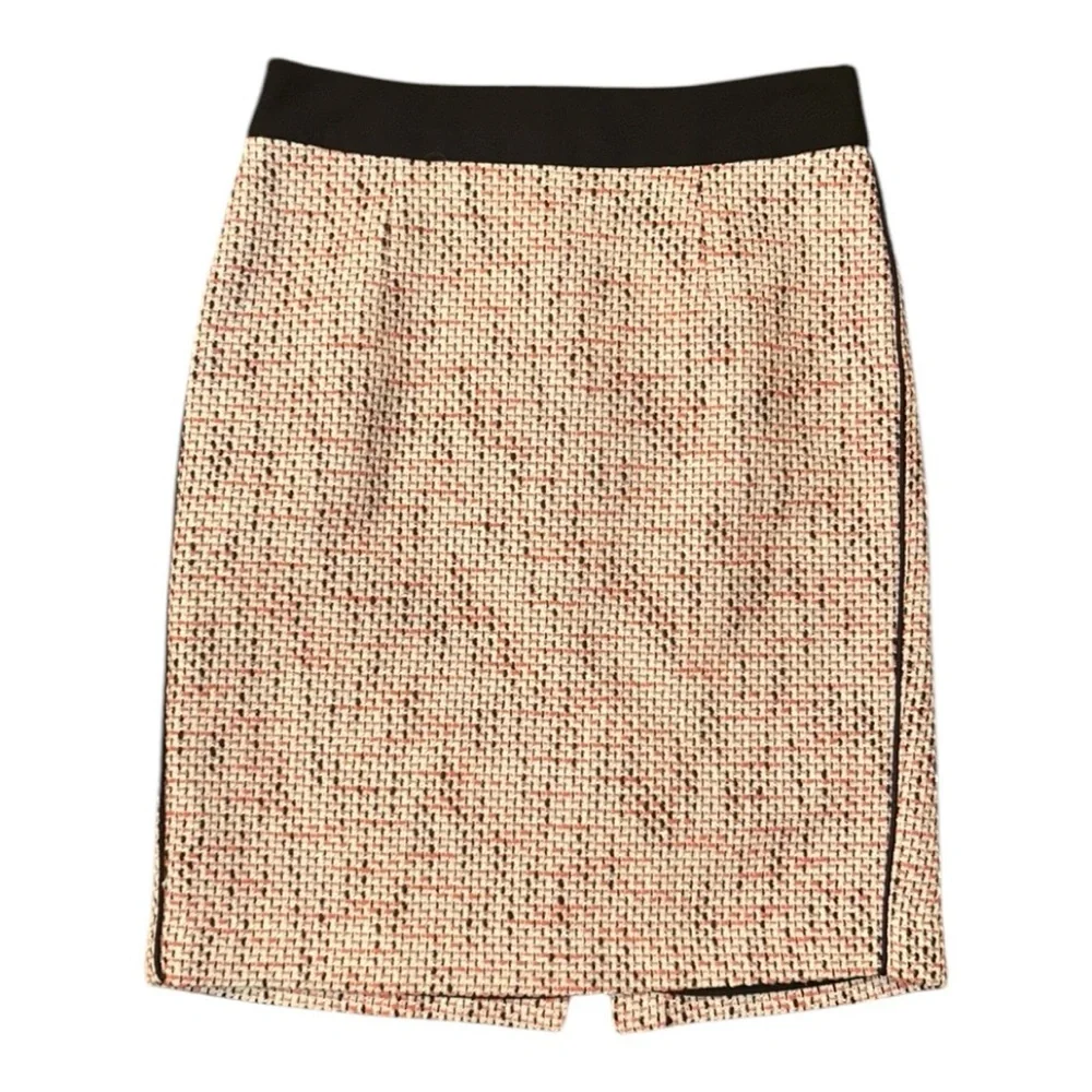 Talbots Woven Tweed Pencil Skirt in Blood Orange Size 0 Petite - Picture 1 of 9